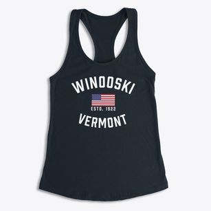 Winooski Vermont Patriot Women's Racerback Tank