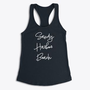 Sandy Harbour Beach New York Freestyle Women's Racerback Tank