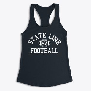 State Line Massachusetts Football Women's Racerback Tank