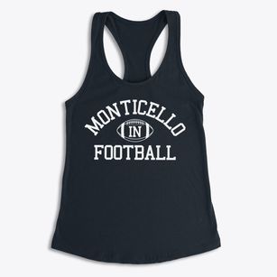 Monticello Indiana Football Women's Racerback Tank