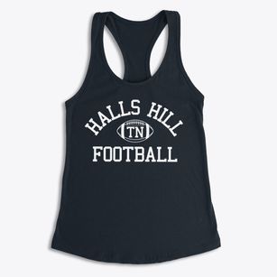 Halls Hill Tennessee Football Women's Racerback Tank