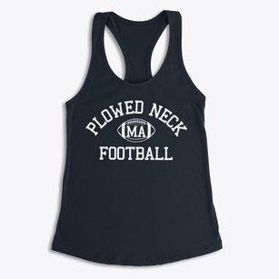 Plowed Neck Massachusetts Football Women's Racerback Tank