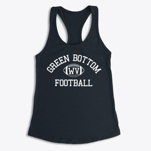 Green Bottom West Virginia Football Women's Racerback Tank