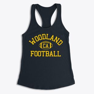 Woodland California Football Women's Racerback Tank
