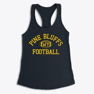 Pine Bluffs Wyoming Football Women's Racerback Tank
