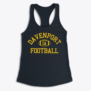 Davenport Iowa Football Women's Racerback Tank