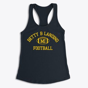 Betty B Landing Michigan Football Women's Racerback Tank