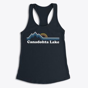 Canadohta Lake Pennsylvania Mountain View Women's Racerback Tank