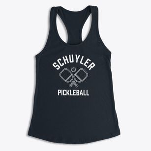 Schuyler Nebraska Pickleball Women's Racerback Tank
