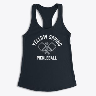 Yellow Spring Pennsylvania Pickleball Women's Racerback Tank