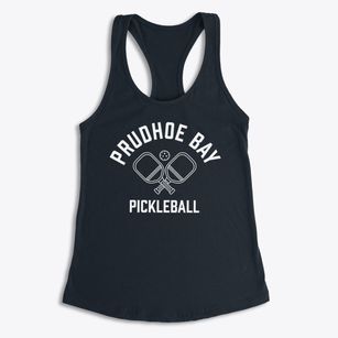 Prudhoe Bay Alaska Pickleball Women's Racerback Tank