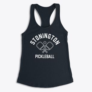 Stonington Illinois Pickleball Women's Racerback Tank