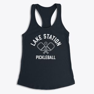 Lake Station Indiana Pickleball Women's Racerback Tank