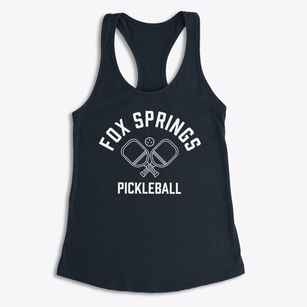 Fox Springs Missouri Pickleball Women's Racerback Tank