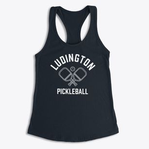Ludington Michigan Pickleball Women's Racerback Tank