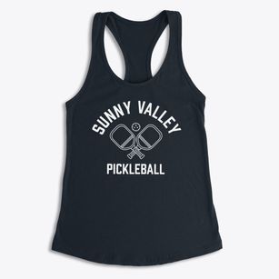 Sunny Valley Oregon Pickleball Women's Racerback Tank