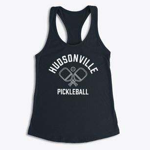 Hudsonville Michigan Pickleball Women's Racerback Tank