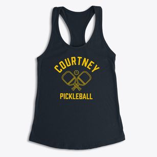 Courtney Oklahoma Pickleball Women's Racerback Tank