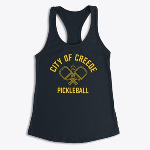 City Of Creede Colorado Pickleball Women's Racerback Tank