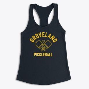 Groveland Minnesota Pickleball Women's Racerback Tank