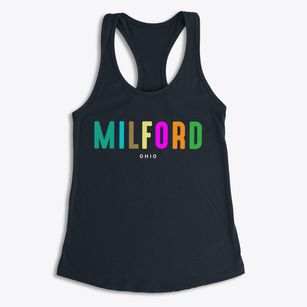 Milford Ohio Color Pop Women's Racerback Tank