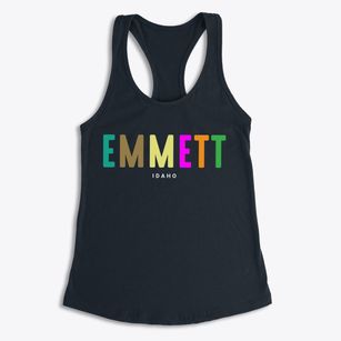 Emmett Idaho Color Pop Women's Racerback Tank
