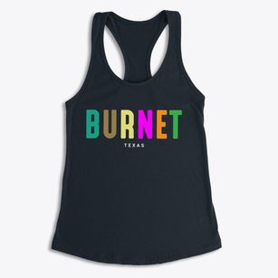 Burnet Texas Color Pop Women's Racerback Tank