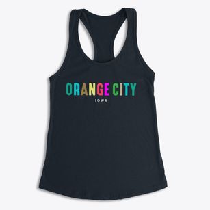 Orange City Iowa Color Pop Women's Racerback Tank