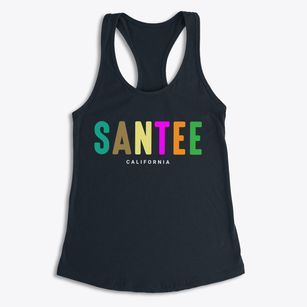 Santee California Color Pop Women's Racerback Tank