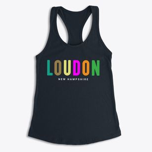 Loudon New Hampshire Color Pop Women's Racerback Tank