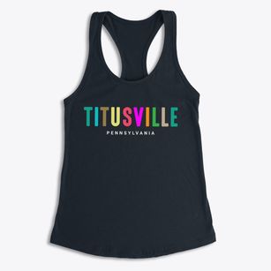 Titusville Pennsylvania Color Pop Women's Racerback Tank