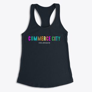 Commerce City Colorado Color Pop Women's Racerback Tank