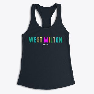 West Milton Ohio Color Pop Women's Racerback Tank