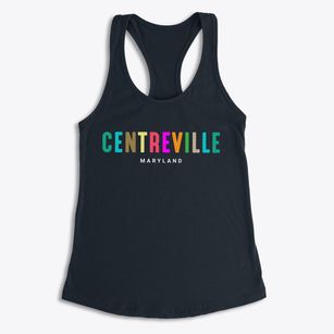 Centreville Maryland Color Pop Women's Racerback Tank