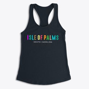Isle Of Palms South Carolina Color Pop Women's Racerback Tank