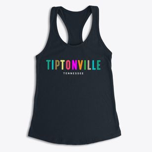 Tiptonville Tennessee Color Pop Women's Racerback Tank
