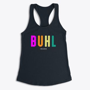 Buhl Idaho Color Pop Women's Racerback Tank
