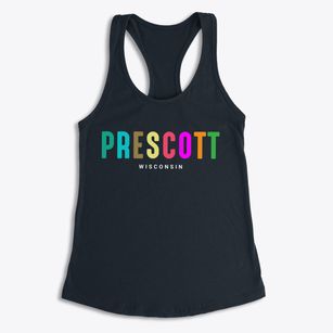 Prescott Wisconsin Color Pop Women's Racerback Tank