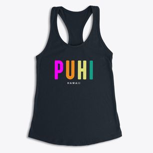 Puhi Hawaii Color Pop Women's Racerback Tank