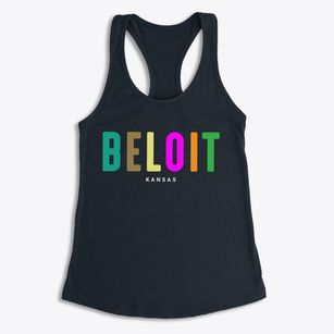Beloit Kansas Color Pop Women's Racerback Tank