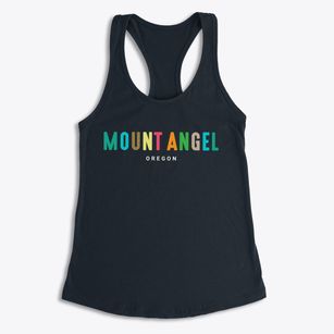 Mount Angel Oregon Color Pop Women's Racerback Tank