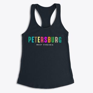 Petersburg West Virginia Color Pop Women's Racerback Tank