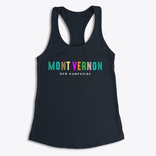 Mont Vernon New Hampshire Color Pop Women's Racerback Tank