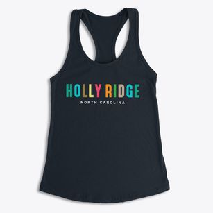 Holly Ridge North Carolina Color Pop Women's Racerback Tank