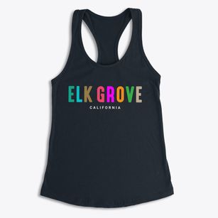 Elk Grove California Color Pop Women's Racerback Tank