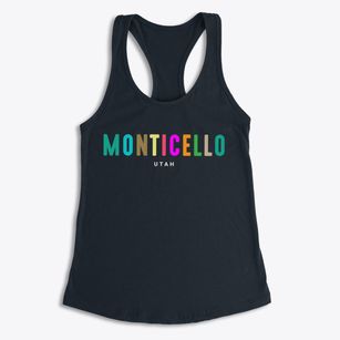 Monticello Utah Color Pop Women's Racerback Tank
