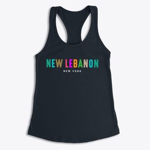 New Lebanon New York Color Pop Women's Racerback Tank
