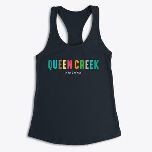 Queen Creek Arizona Color Pop Women's Racerback Tank