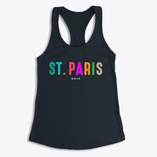 St. Paris Ohio Color Pop Women's Racerback Tank