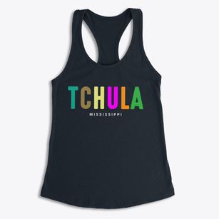 Tchula Mississippi Color Pop Women's Racerback Tank